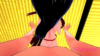Preview 2 of Www Porn Gr - Demon Slayer Nezuko gets taken for a ride