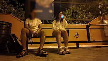 Preview 1 of Mila Azul Fucks Bbc - Stranger Seduced a Milf at a Bus Stop. Fucking on the street with someone else&#039_s wife