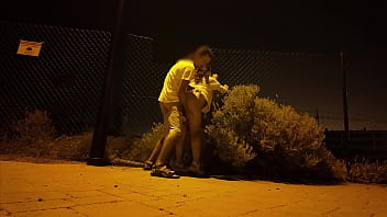Preview 4 of Mila Azul Fucks Bbc - Stranger Seduced a Milf at a Bus Stop. Fucking on the street with someone else&#039_s wife