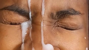 Preview 3 of Wwwsix Videos Enamil Hours - GIANT CUM FACIAL ON EBONY TEEN