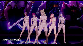 Preview 1 of Moms Tech Sax - [MMD] SOMI - What You Waiting Sexy Naked Dance KDA Ahri Akali Kaisa Evelynn Seraphine League of Legends