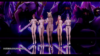 Preview 4 of Moms Tech Sax - [MMD] SOMI - What You Waiting Sexy Naked Dance KDA Ahri Akali Kaisa Evelynn Seraphine League of Legends