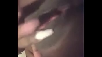 Preview 1 of Buttplug Fan - Slim ebony playing with her pussy