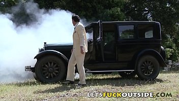 Preview 1 of Eurotic Tv Zoe - Let&#039_s Fuck Outside - Couple Fuck Outside Behind Old Car