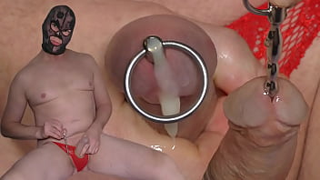 Preview 4 of Malayu Big Boos - Sounding with cumshot. Urethral inserting toy kinky bdsm from Holland