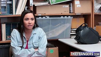 Preview 1 of Wj Mild - Busty Teen Thief Karlee Grey Gets Her Hairy Minge Punished By LP Officer