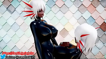 Preview 1 of American European Porn - ラバースーツのふたなりパイズリ①