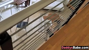 Preview 1 of Xxxsexy Com 18 - Small brunette stepdaughter sucking and fucking her stepfather