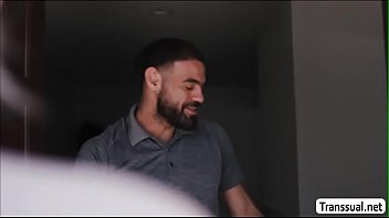 Preview 1 of Sandy Hair - TS Ella spread legs and gets anal by dude