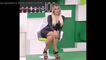 Preview 3 of Stand Handjob - busty blonde presenter in pictures