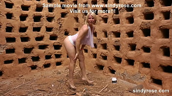Preview 2 of Maithili Girl Sex - Sindy Rose self anal fisting &amp_ prolapse in public at abandoned camel post