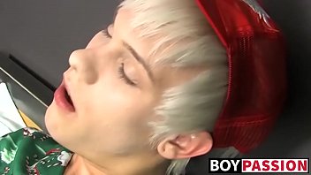 Preview 1 of Ladka Ladka Sex Full - Skinny twink Ashton Cody shoves candy cane dildo up his ass