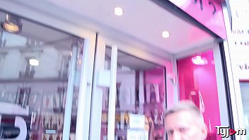 Preview 1 of Grupal Porn - Sexy Kira Queen visiting a sex shop then fucking hard
