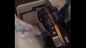 Preview 1 of Milf Moms Cum Inside Pussy - Spying on a hotties tampons and pads in her bathroom