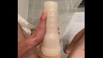 Preview 1 of Ava Kelly Boobs - EDGED COCK CUMS HARD AFTER FLESHLIGHT PLAY