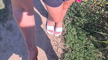 Preview 3 of Xxx 8b30 - The hot step sister at almost 40 degrees wants to be fucked and starts showing her pussy and step d in public causing her step br to fuck her.