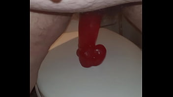 Preview 1 of First Time Anal Taker Anal Xxx - Fat bitch takes a huge dildo in her pussy
