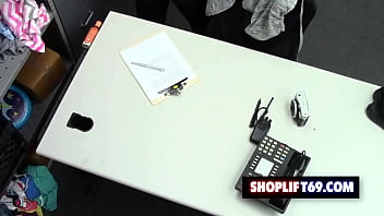 Preview 2 of Xx Assamis - Redhead teen shoplifter Scarlett Mae accepts to fuck with LP officer in order to avoid charges