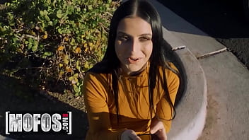 Preview 1 of Prety Dolls - MOFOS - Kaitlyn Katsaros Takes Off Scott Nails&#039_ Pants As He Drives &amp_ Takes A Selfie With His Dick To Send It To Her BF