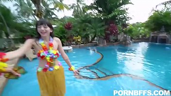 Preview 2 of Nipple Pulling Fbb - Getting Leid Remi Jones,  Hazel Heart,  Riley Jean