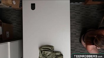 Preview 4 of India Uncovered 2 - Small Tits Teen Thief Kat Monroe Manipulated to Swallow a Big Cock - Teenrobbers.com