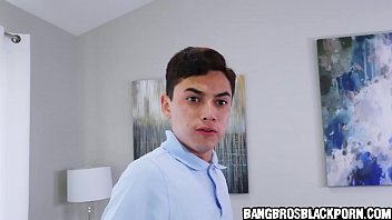 Preview 2 of Arianna Misery - Black stepmom catches her stepson jerking off - black porn