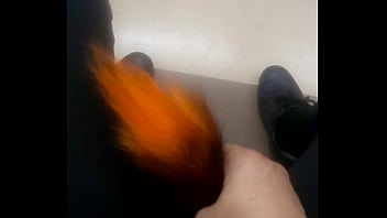 Preview 1 of Fuck My Dot - I&#039_m sticking an anal plug made of a fox tail.