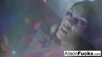 Preview 1 of Lesbian Fisting Pax - Sexy big boobed disco ball babe Alison Tyler fucks herself!