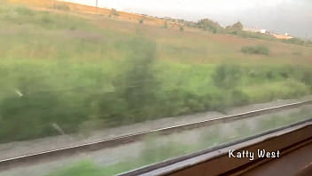 Preview 3 of Defloaion Hd X Video - the girl 18 yo showed her panties on the train and jerked off a dick to a stranger in public