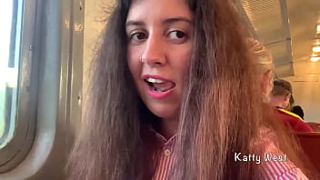 Preview 1 of Defloaion Hd X Video - the girl 18 yo showed her panties on the train and jerked off a dick to a stranger in public