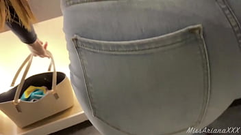Preview 1 of Cute Webcam Girl Long Video - BIG ASS TEEN ALMOST CAUGHT FUCKING AT THE MALL - RISKY PUBLIC SEX