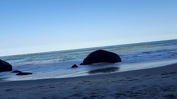 Preview 1 of Kiss X Sis Episode 3 Part 2 - Sensual brunette  seeks pleasure on the beach