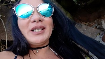 Preview 4 of Kiss X Sis Episode 3 Part 2 - Sensual brunette  seeks pleasure on the beach