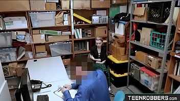 Preview 2 of House Wife Phonerotica - Petite Teen Lier Lexi Lore Get Banged in a Officer&#039_s Desk - Teenrobbers.com