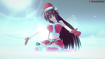 Preview 3 of Katia Is Back - Akeno and Rias Christmas 3some | HS DXD NTR Madness 7 | Full Movie on PTRN or Sheer: Fantasyking3