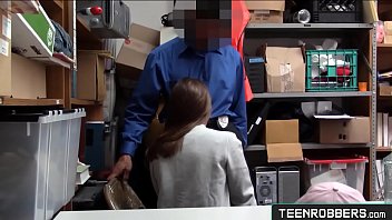 Preview 3 of Milena Caroca - Rebel Teenager Shoplifter Obligated To Suck Big Cock - Teenrobbers.com