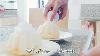 Preview 1 of Wee Xxx Video - PUREMATURE Cum Dumped All Over Busty Blonde Mature Alix Lynx Pretty Face