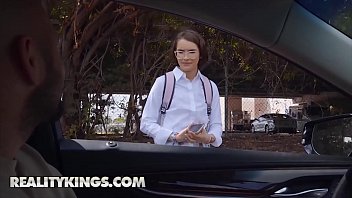 Preview 1 of Mom Reped Son Xxx - Cute Teen With Nerdy Glasses (Natalie Porkman) Wants A Big Cock To Fill Her Tight Pussy - Reality Kings