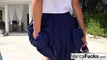 Preview 2 of Zareen Khan Fucking Video Porn - Marica walks through the house before masturbating