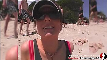 Preview 1 of Big Logo Foki - Beach babe with pussy piercing gets analized with a toy and a dick! amateurcommunity.xxx