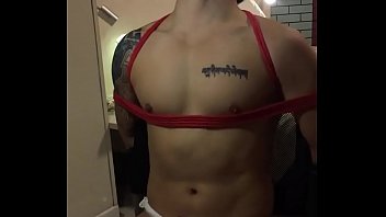 Preview 4 of Xxxx Chain - Amateur Asian Chinese Japanese Tattooed Muscle Hunk Man Gay BDSM Orgasm Denial Teased Rope Play Cum Control