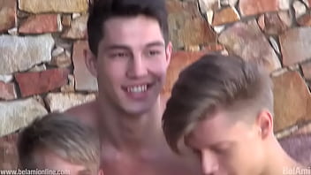 Preview 1 of Man Fucking A Cat - Sexy gay couple JO with cum