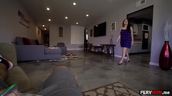 Preview 2 of Mom Fuck With Dughters Boyfriend - Stepmom Krissy Lynn took good care of her stepsons balls