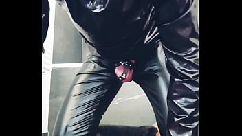 Preview 2 of Animal To Girl - horny leather guy is wanking
