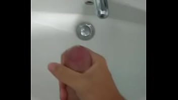 Preview 3 of Dancing Brap - Hot young boy jerking off and cumming in the sink after exams self made