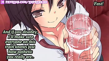 Preview 4 of Asian Fuck Kid - Hentai JOI - A Risky Train Ride... (femdom,  public humiliation)