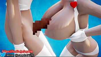 Preview 3 of Young Boy Massage Fat Mom - ロケットおっぱいで縦パイズリ①