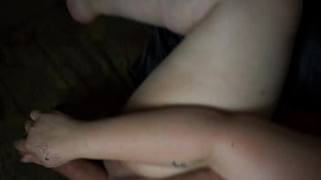 Preview 1 of Old Man Gangbang Anal - Bbw sucks my dick while fucking her self with a dildo