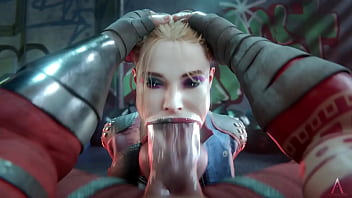 Preview 2 of Balk Xnxx - Harley Quinn The Throat Queen[Amazonium]