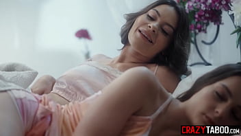 Preview 1 of Classy Hairy - Hot lesbian sex in the middle of the night with two petite lesbian teens Aften Opal and Nicole Aria